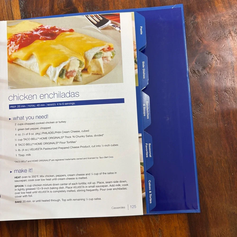 Philadelphia Cream Cheese Recipe Collection Binder 350+ Recipes 2012 Cookery